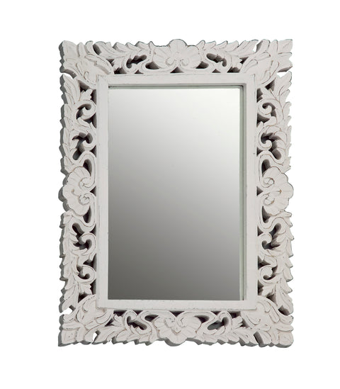Novita home_GK-98_Aragona - specchio rettangolare intarsiato in legno bianco_1