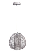 Novita home_SX-10/G_Mors - lampadario ovale fili metallo grigio_1