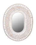 Novita home_SR-16_Specchio ovale in scorza di mabu intracciato bianco_1