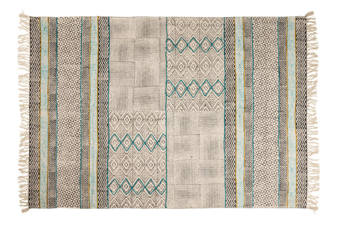 Novita-home-tappeto--righe-e-figure-geometriche-azzurro-e-beige-nf-184