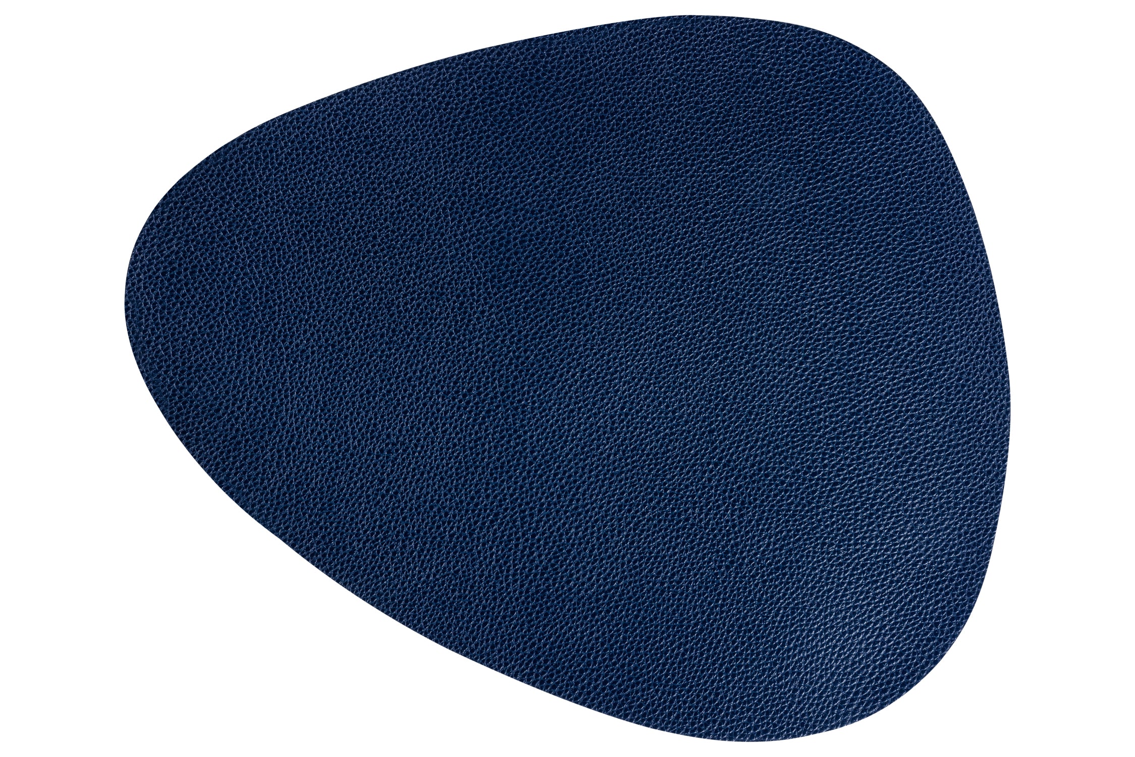 Novità Home Bistrot - Placemate Oval Similar Hammered Leather Blue Set 1/4