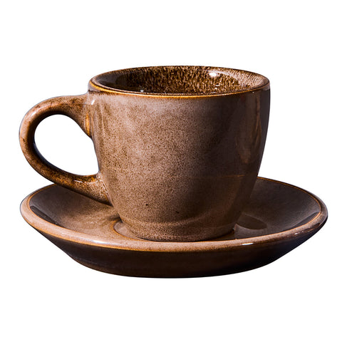 Novita' home baltico, tazzina caffè con piattino brown