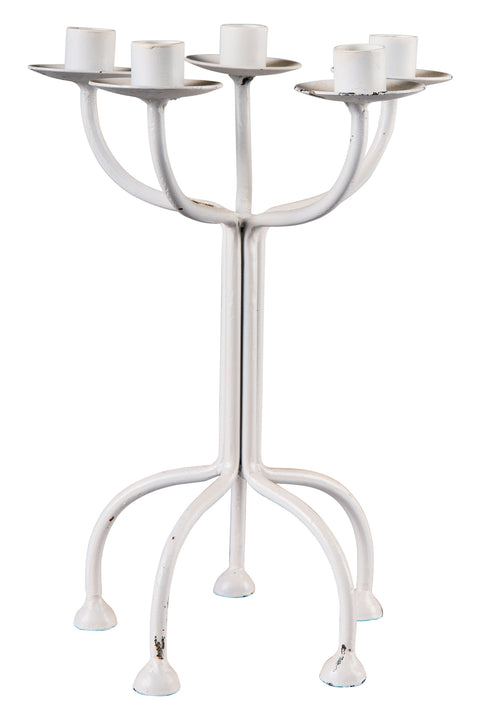 Novita-home-old-style--candelabro-5-braccia-in-ferro-white-wash-n-630