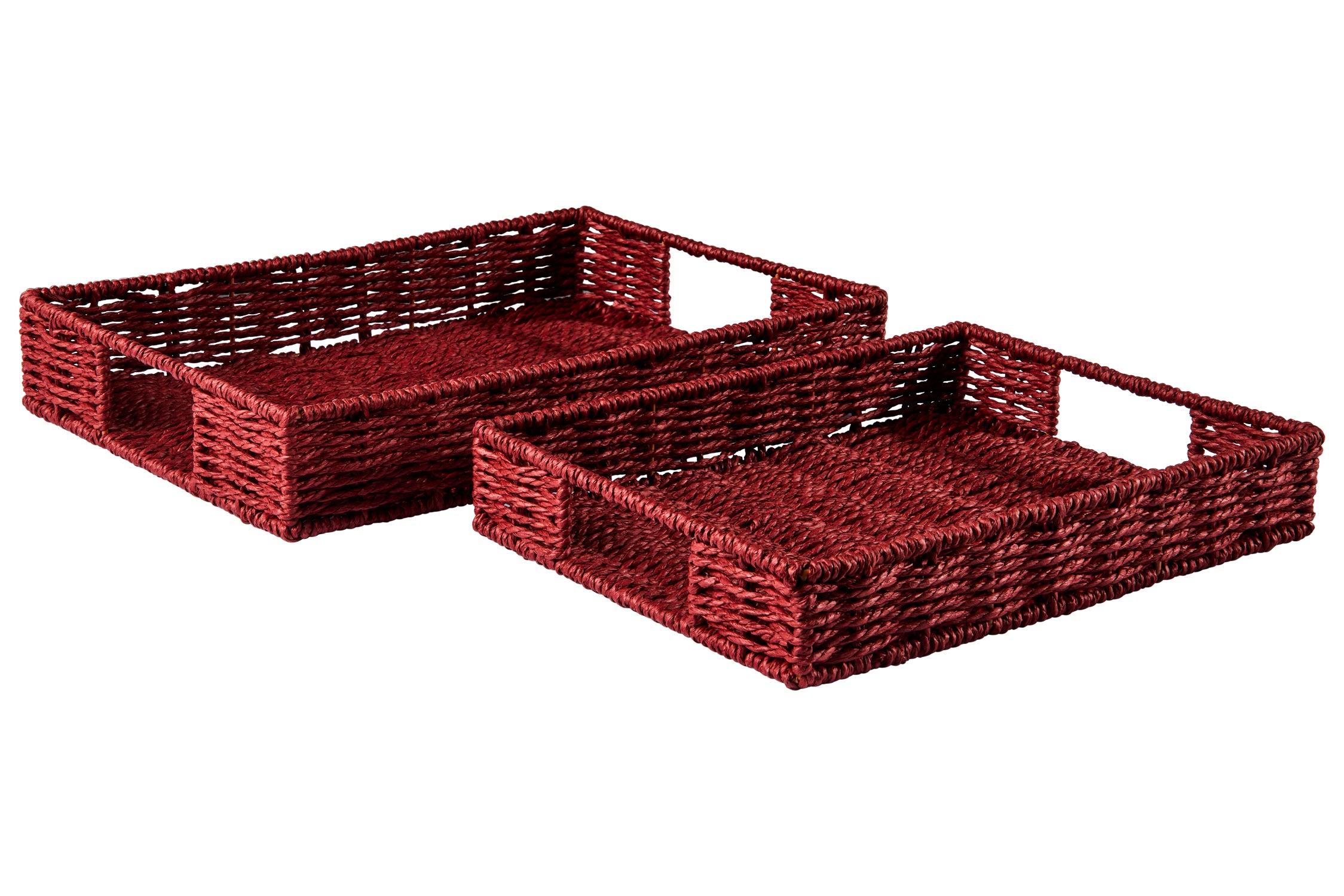 Novità Home Gourmet - Cesto Vassoio Rettangolare Burgundy Set 1/2