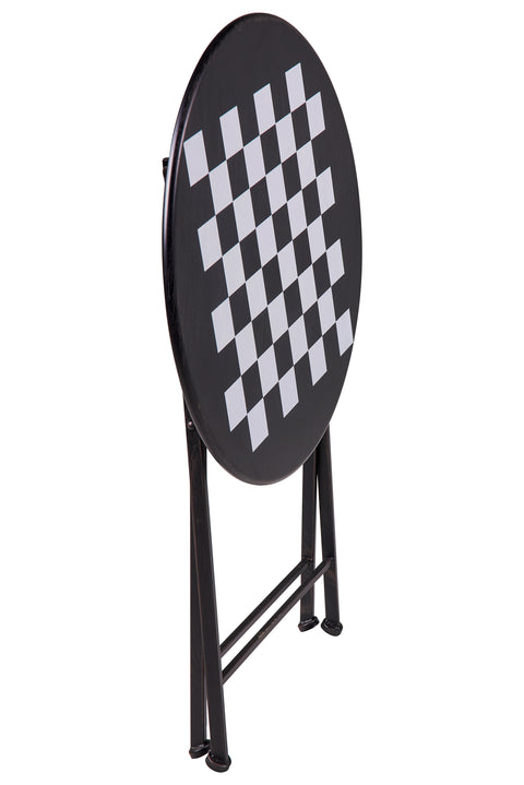 Novita-home-game--set-1/3-tavolino-nero-con-due-sedie-disegno-scacchiera-tm-28/black
